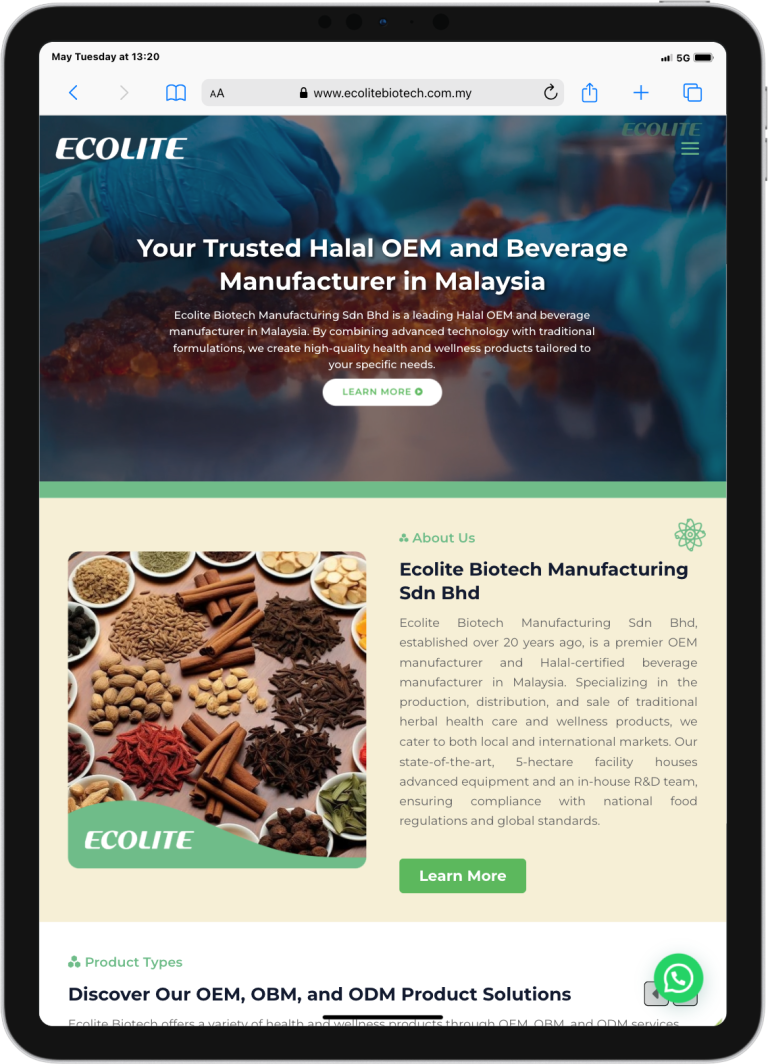 iPad PRO 11 www.ecolitebiotech.com .my