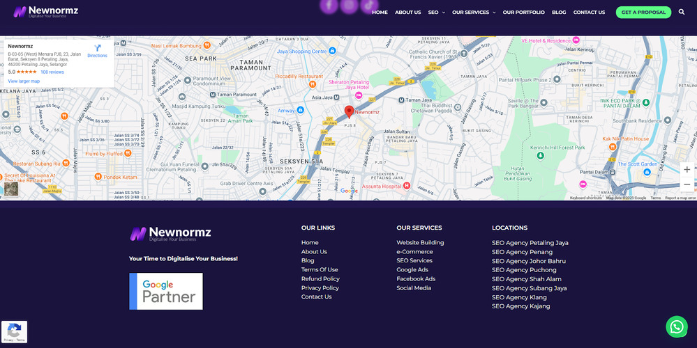 Embedding Google Map on Contact Us page