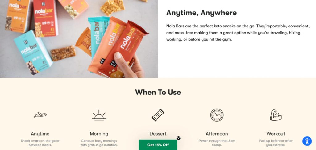 High quality product image as visual elements