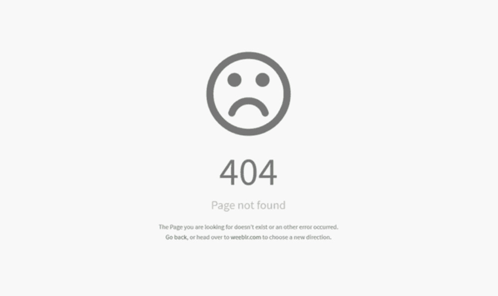 404 pages could lead to search engine optimisation error