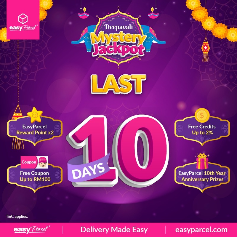 EasyParcel Deepavali Mystery Jackpot countdown