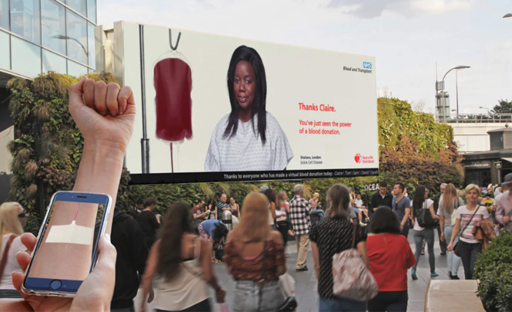Example of AR advertising