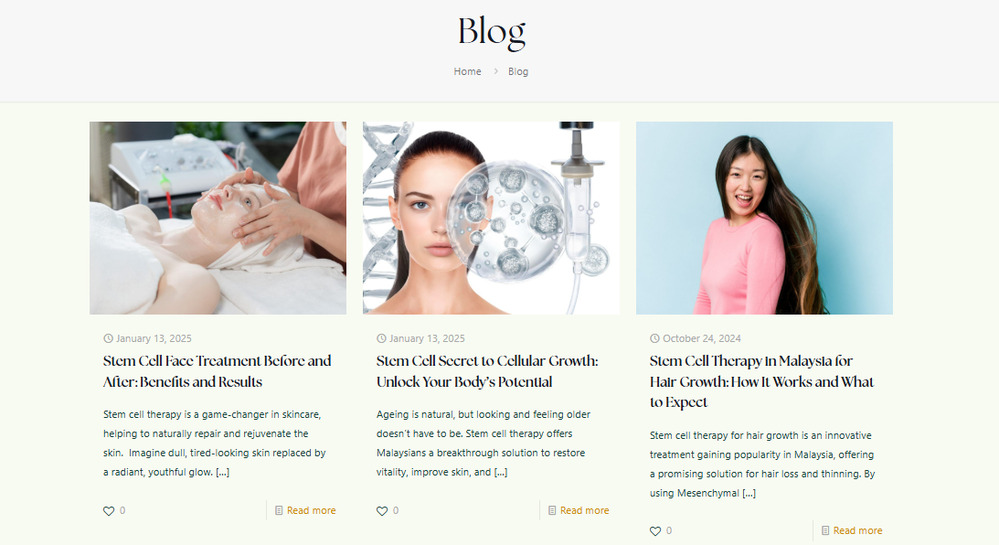 Example of content marketing strategy for Sunway Medispa