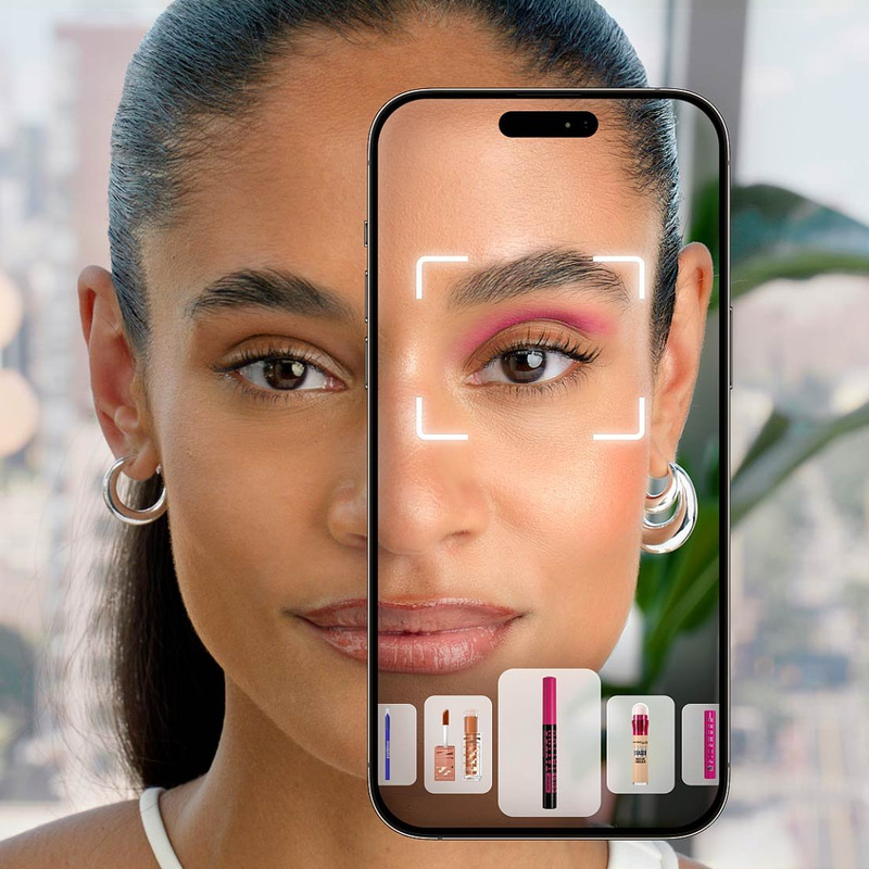 Maybelline virtual mascara try on
