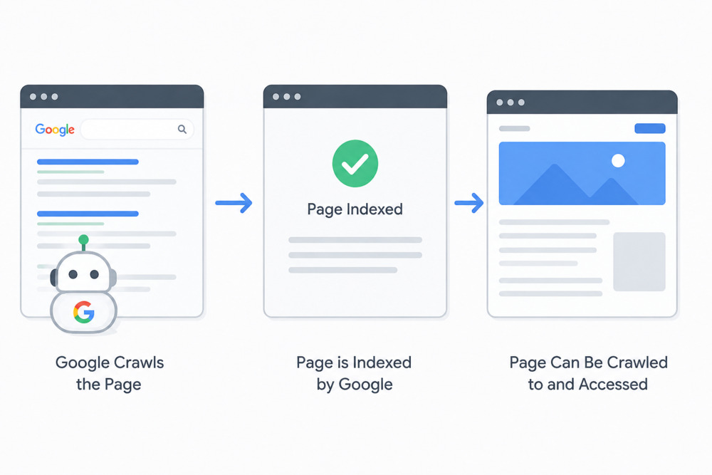 The ability for Google to crawl after the pages are indexed