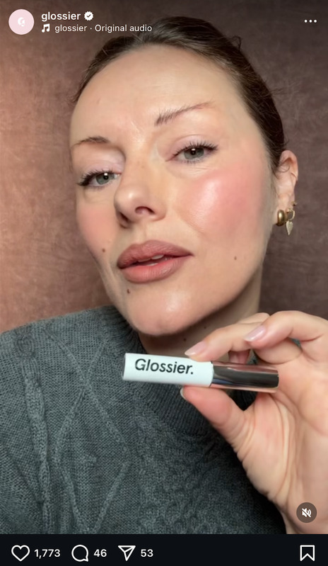 Glossier beauty influencer endorsement