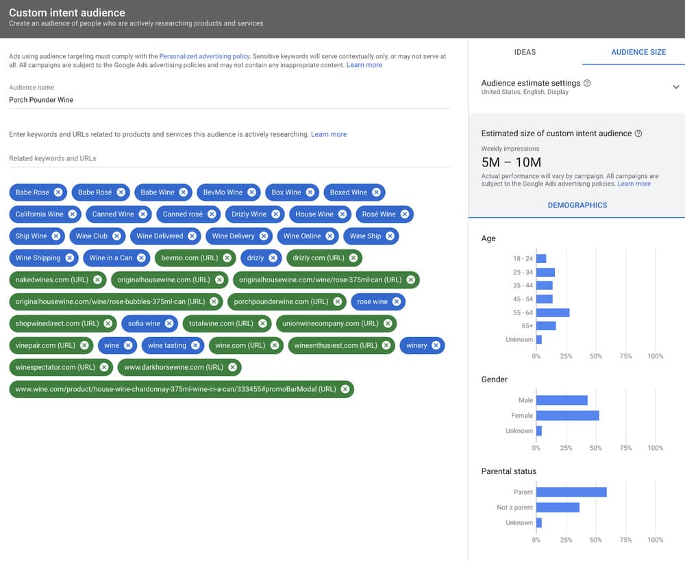 Google Ads Custom Audience
