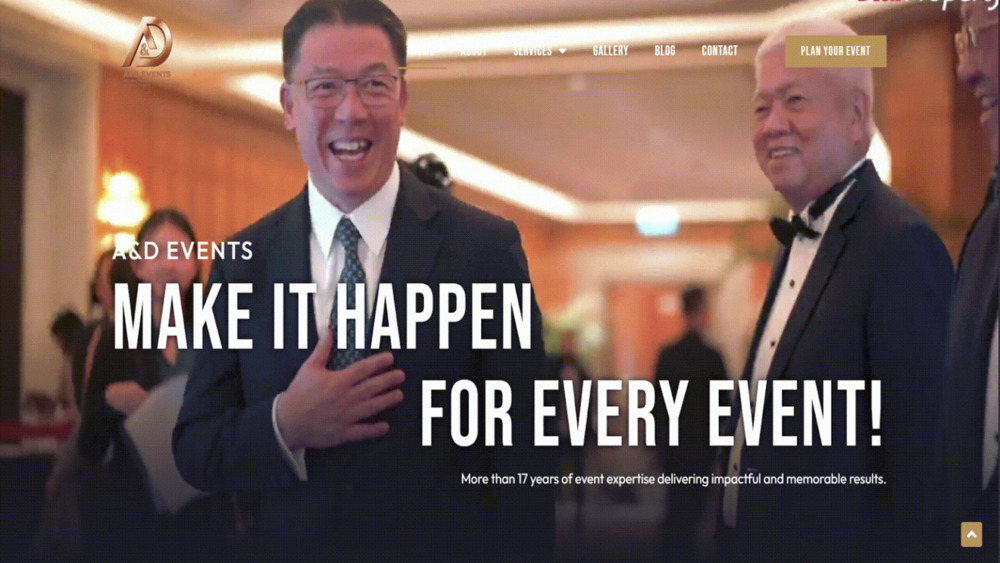 A&D EVENTS , the new redesign website 
