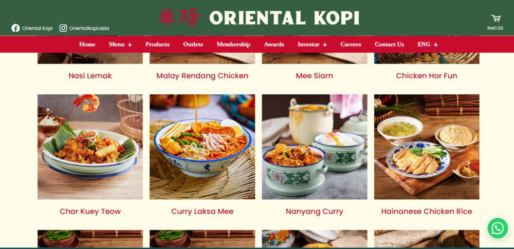 Bold yet minimalist design of Oriental Kopi