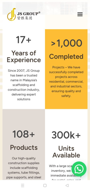 JSGroup , mobile first  B2B web design 
