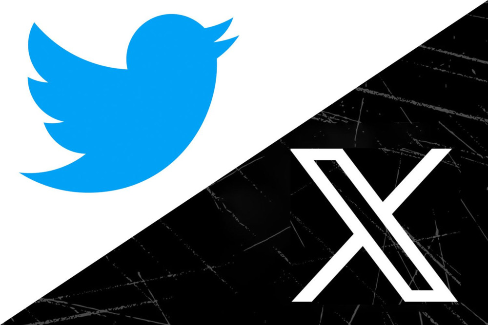 The image illustrates the crisis made in a day for rebranding Twitter into X by Elon Musk