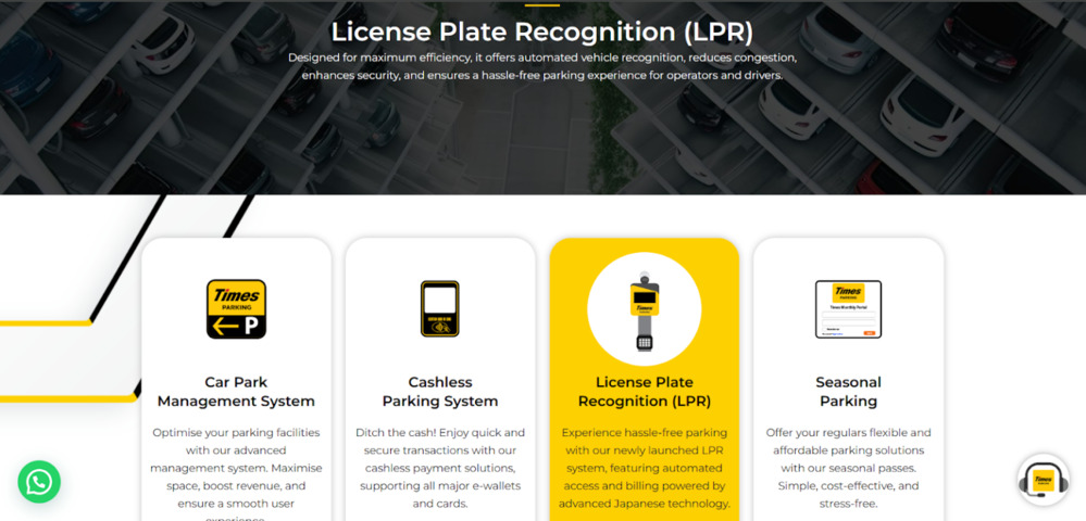 Times Parking , mobile friendly UX Design webpage