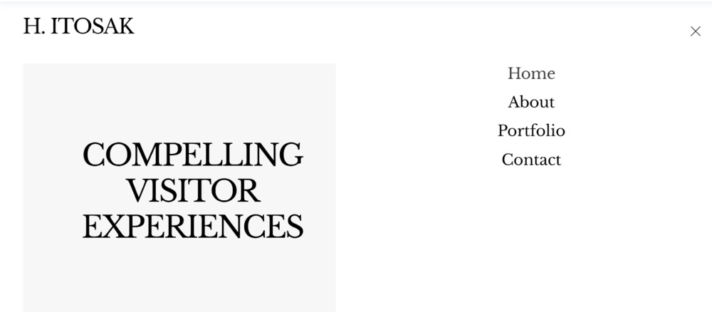 An example of clear and simple navigation menu