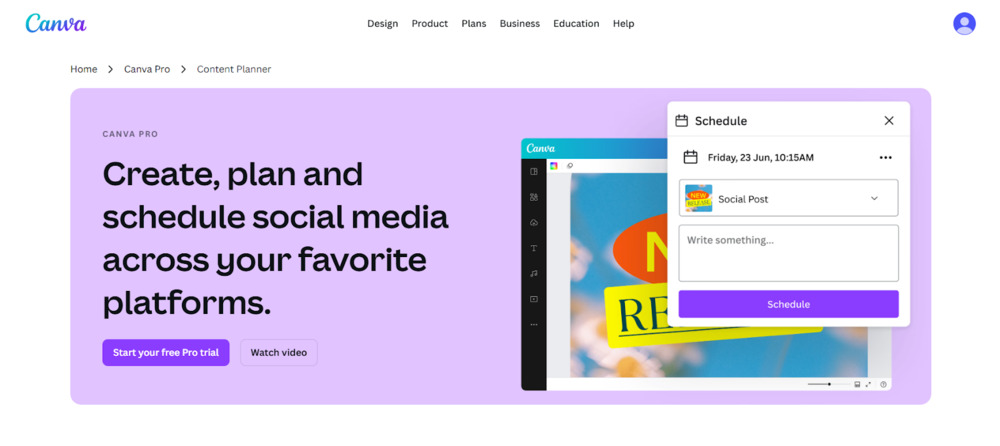 Canva Social Planner