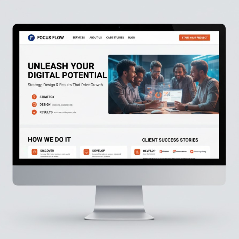 Example of visual rhythm , strategic typography and spacing