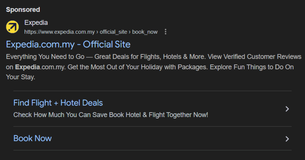 Expedia , Google Ads & Landing page