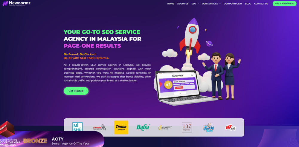 Newnormz, SEO Agency Malaysia , landing page

