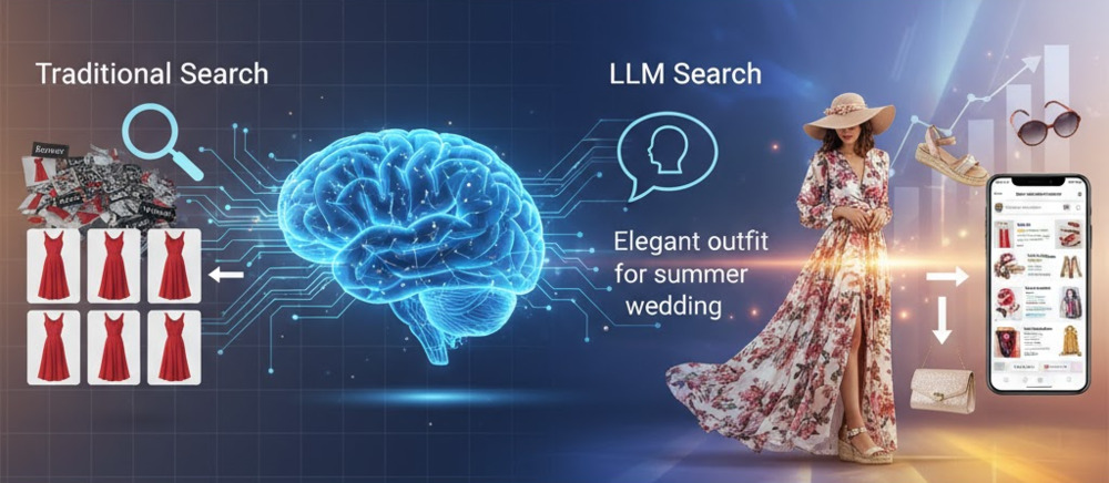 Traditional search vs LLM search