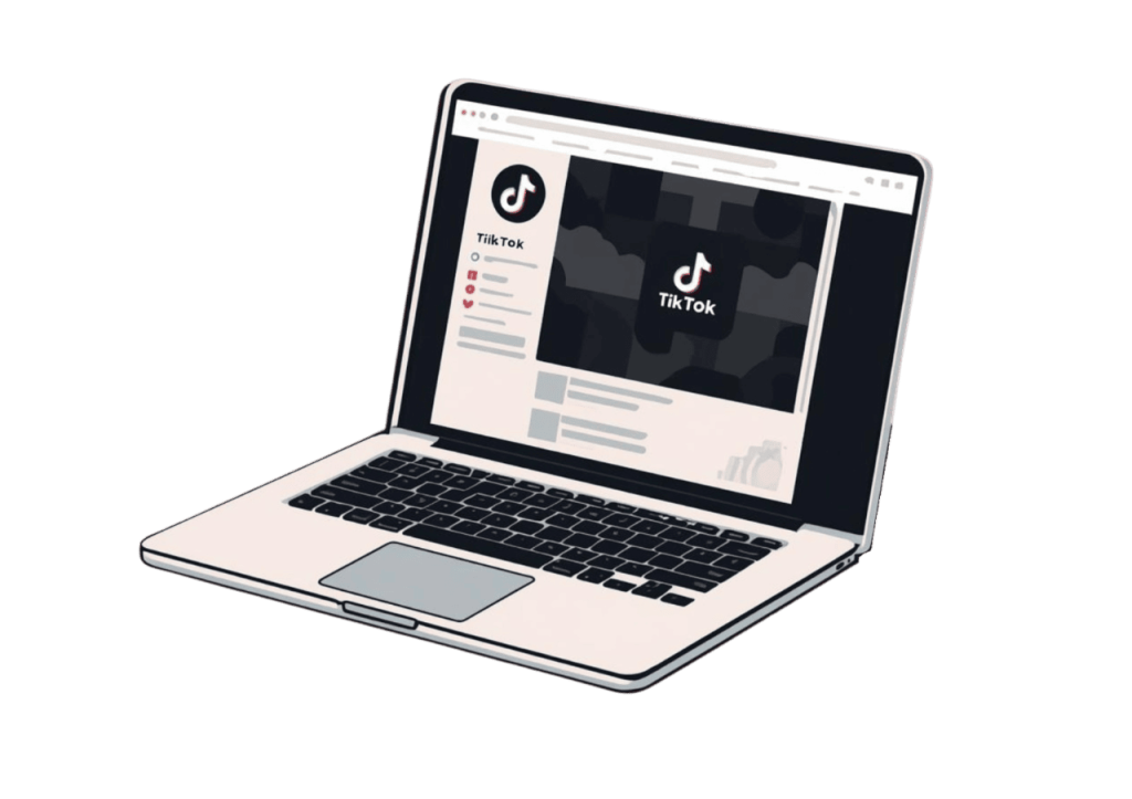 laptop with tik tok