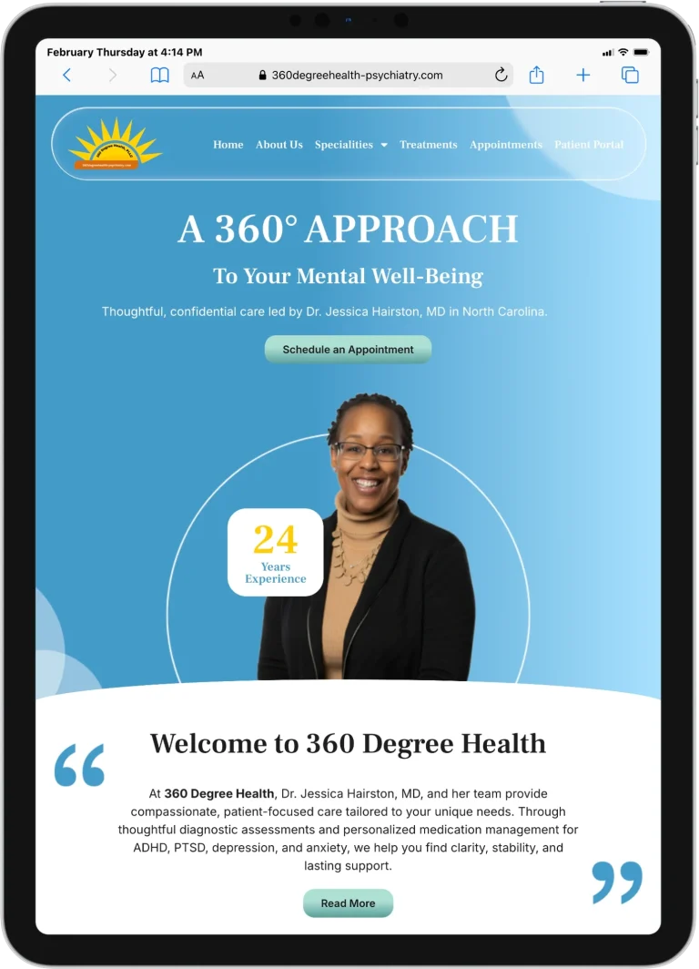 iPad PRO 11 www.360degreehealth psychiatry.com