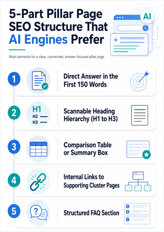 5 things to include in pillar page SEO structure