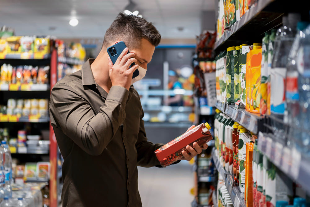 Browsing products at stores