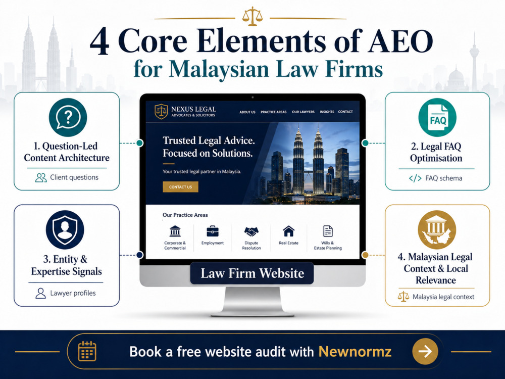 Core AEO elements for law firm websites in Malaysia