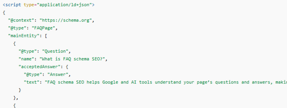 Example of FAQ Schema