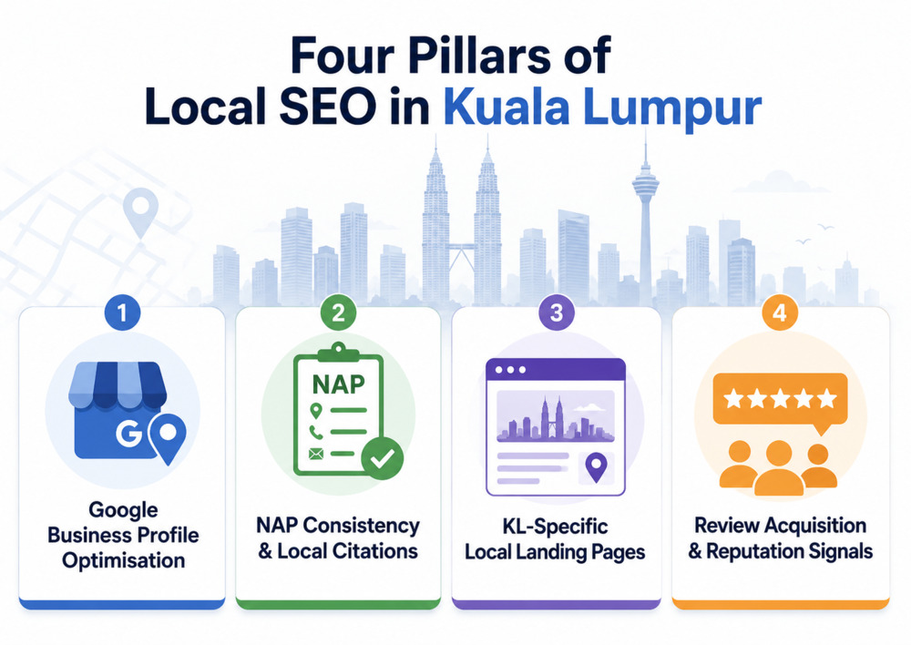 Four pillars of local SEO in Kuala Lumpur