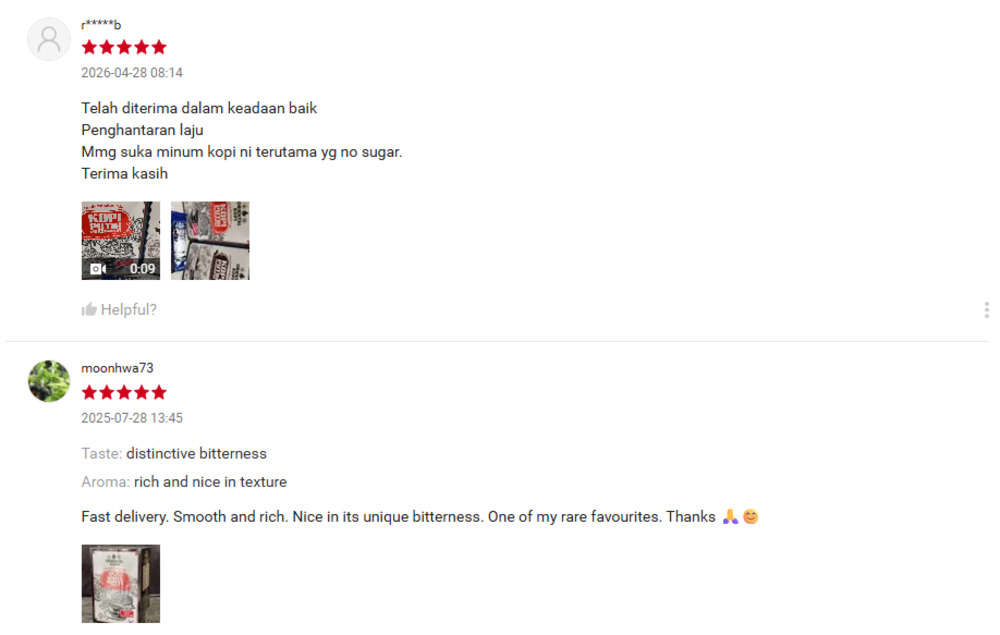 Local reviews under product pages on e-commerce website