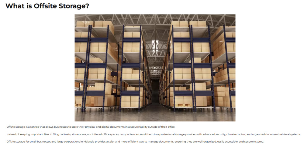 Sub-section that directly answer users’ queries and intent