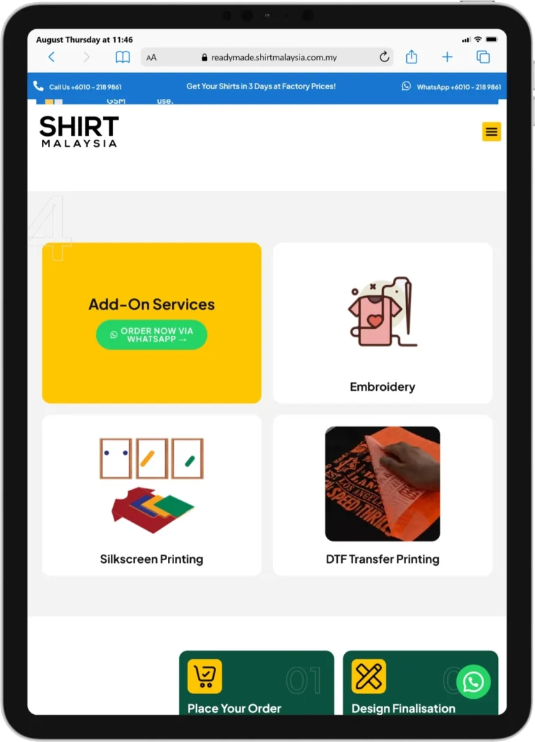 iPad PRO 11 readymade.shirtmalaysia.com .my