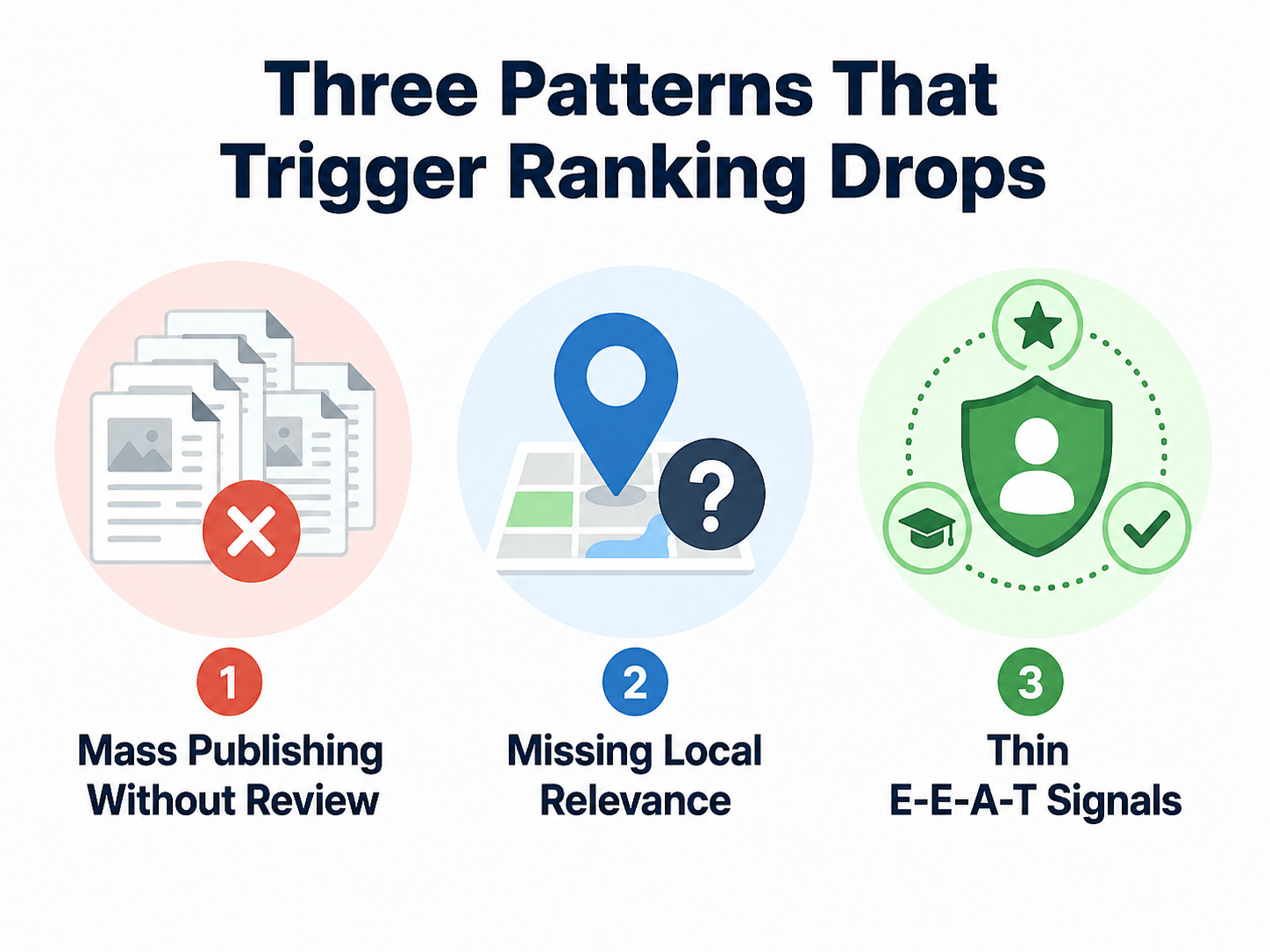 Three patterns that trigger ranking drops