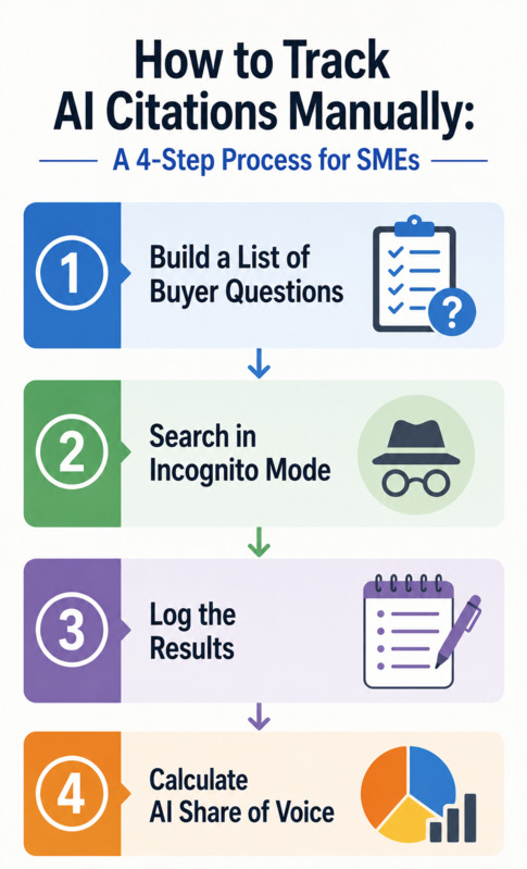 steps SMEs can take to track AI citations